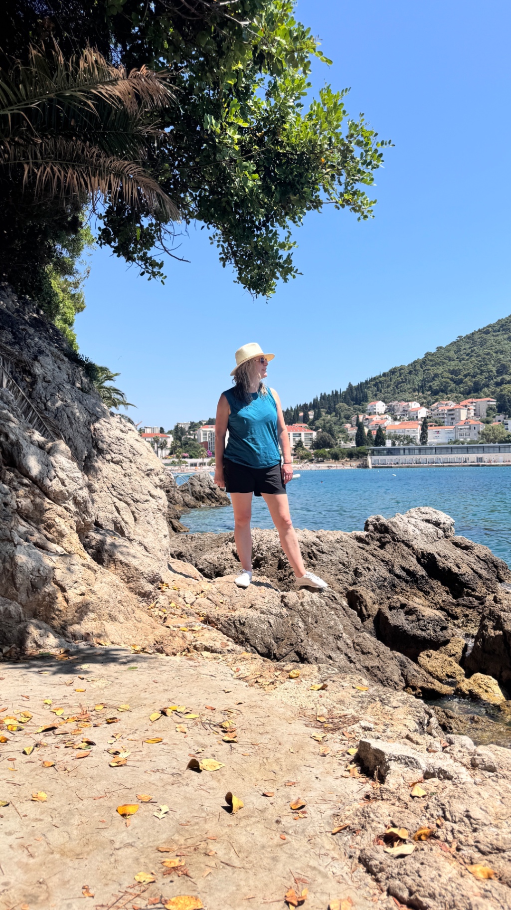 Crystal clear blue waters along the Croatian Adriatic coast