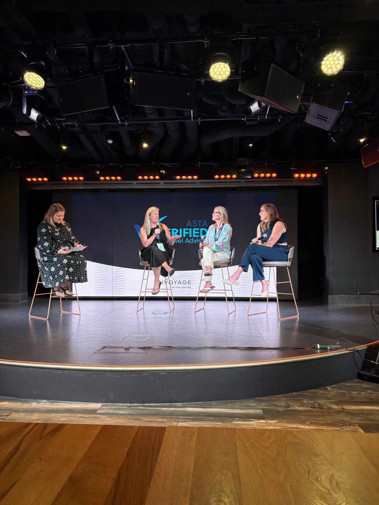 Annie Schlegel speaking at Envoyage Spotlight Event 2025 ASTA Verified Travel Advisor