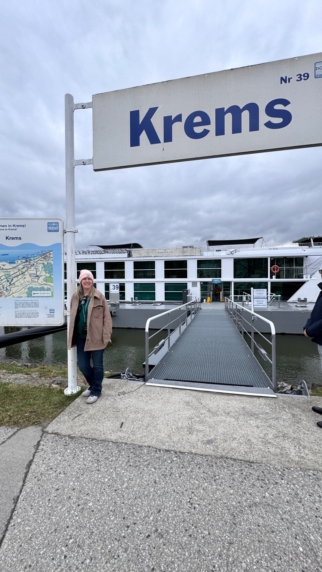 Boarding a river cruise ship at the Krems port on the Danube in Austria - Suite Impressions Travel